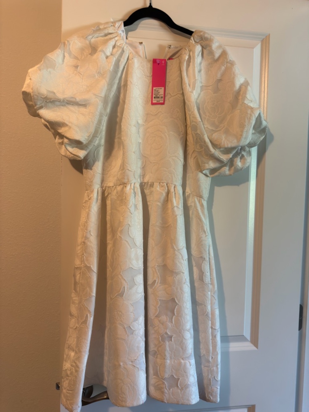 Lilly Pulitzer White Textured Floral Mini Dress